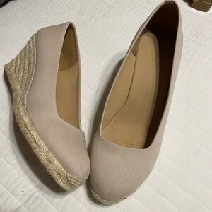 J. Crew Factory Neutral Wedge Espadrilles